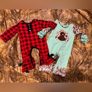 Plaid and Animal Print Kids One Pieces